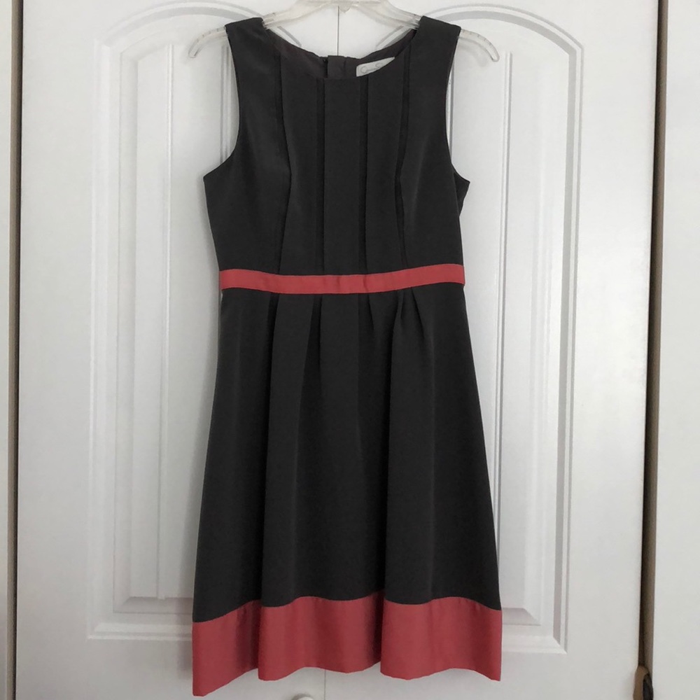 Grey & Coral Dress